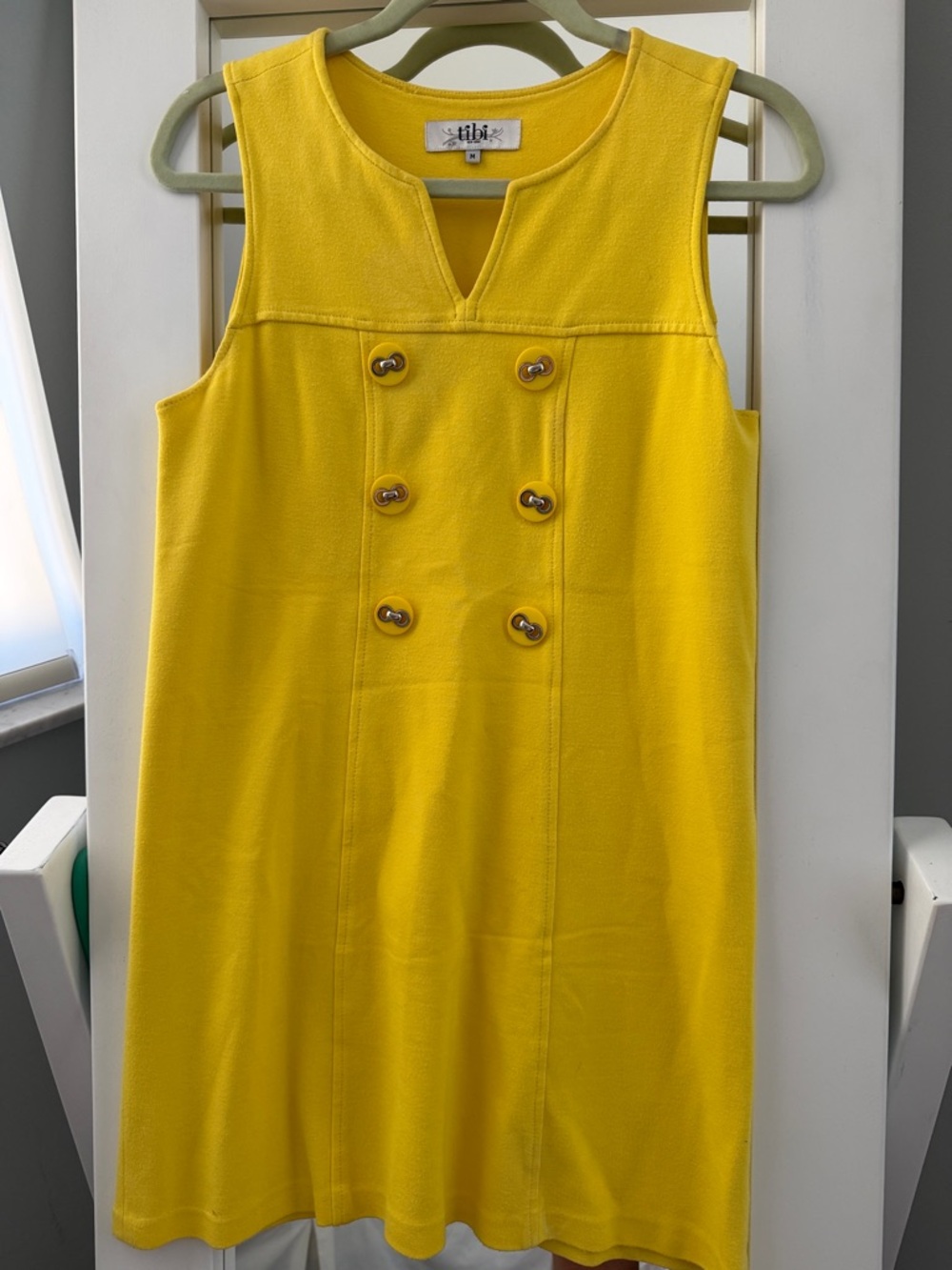 Vintage Tibi Yellow Sleeveless Shift Dress